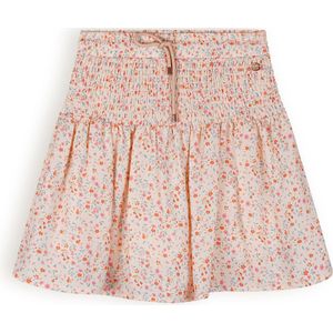 NoNo Meisjes rok bloemen - Nami - Pearled ivoor wit