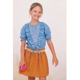 Like Flo meisjes blouse - Bleached denim