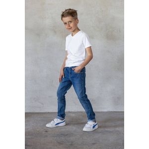 TYGO & vito - Slim Fit Jeans - Stretchdenim - Blauw - Verstelbare Tailleband