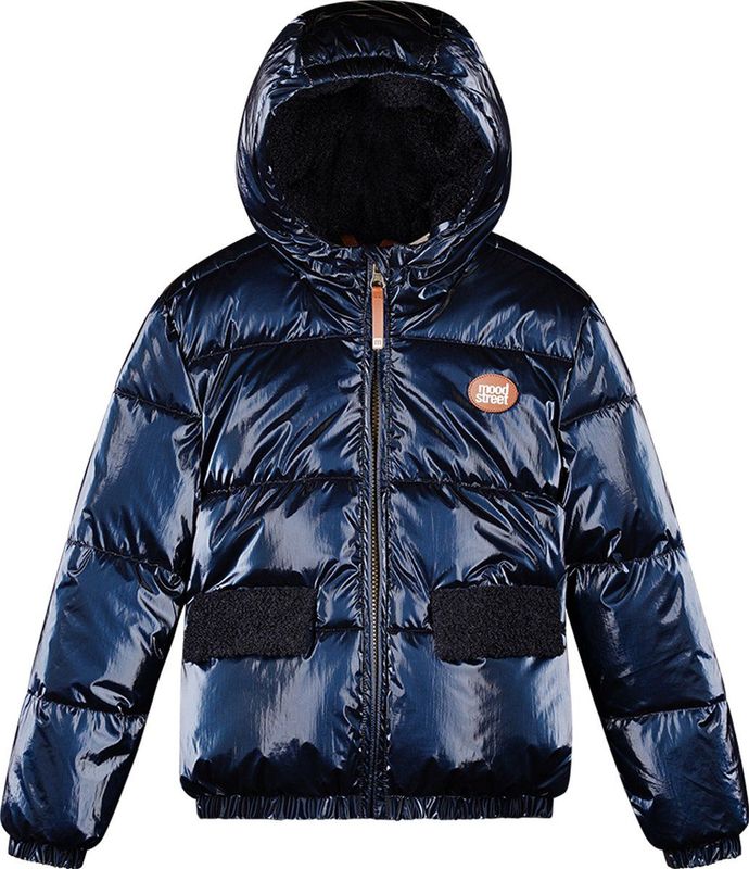Moodstreet - Winterjas - Marine - Gevoerd met Teddy Stof - Handzakken