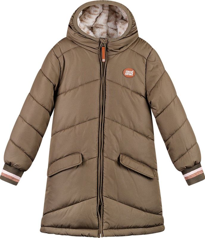 Moodstreet - Parka - Army - Gevoerd met Teddy Stof