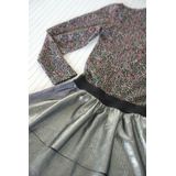 B.Nosy - Daisy - Jurk - Kleurrijk - Gerecycled Polyester - Metallic Rok
