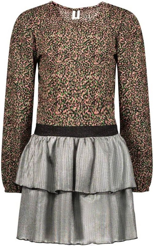 B.Nosy - Daisy - Jurk - Kleurrijk - Gerecycled Polyester - Metallic Rok