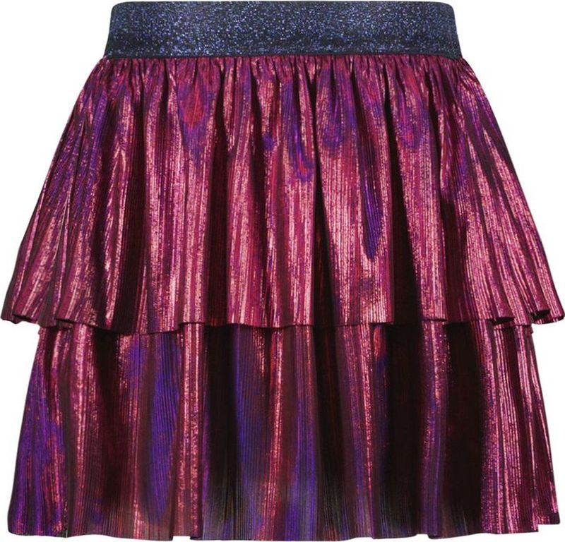 B. Nosy - Y408-5741 - Meisjes Rok - Roze - Plissé Stof - Elastische Tailleband Navy