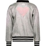 B.Nosy - Chloé - Jasje - Metallic Zilver - Roze Artwork - Ribafwerking