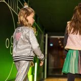 B.Nosy - Chloé - Jasje - Metallic Zilver - Roze Artwork - Ribafwerking