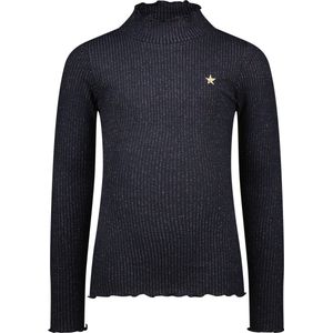 Like Flo Meisjes basic col shirt - Eef - Navy blauw