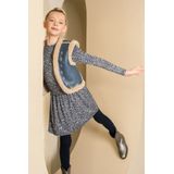 Like Flo - Dewi - Gilet - Blauw - Teddy - Embroidery