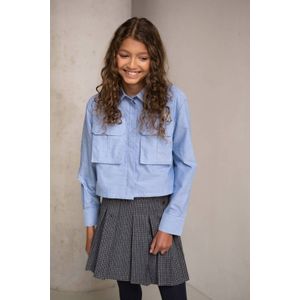 Like Flo Meisjes blouse - Cassy - Lt denim