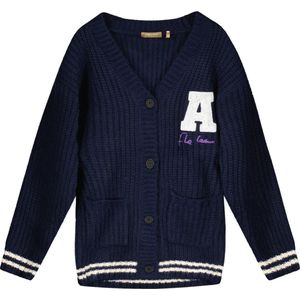 Like Flo Meisjes vest lang gebreid - Kaylee - Navy blauw