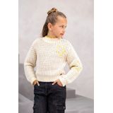 Like FLO Donya Knitted Sweater Truien & Vesten Meisjes - Sweater - Hoodie - Vest- Beige
