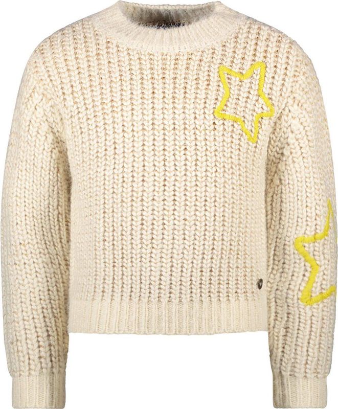 Like FLO Donya Knitted Sweater Truien & Vesten Meisjes - Sweater - Hoodie - Vest- Beige