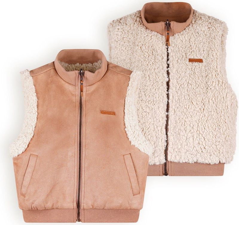 NoNo - Reversible Gilet - Taupe - Meisjes