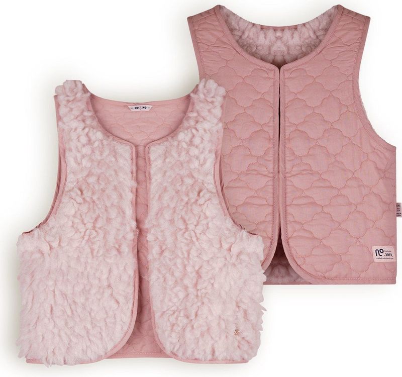 NoNo - Reversible Gilet - Oud Rose - Voor Meisjes