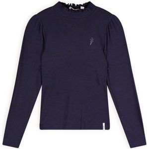 NoNo Meisjes t-shirt rib jersey - Koss - Navy blauw