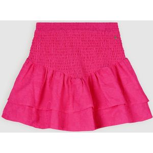 NoBell Meisjes jeans plooirok met riem - Nimmy - Piiink roze