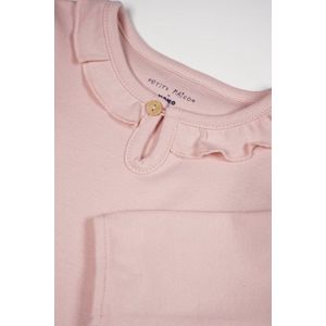Petite Maison- Meisjes T-shirt-Kaya met ruchesdetail-Pastel roze