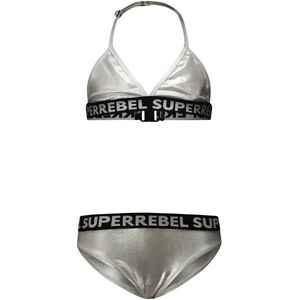 SuperRebel - Isla - Triangelbikini - Zilver - Comfortabel Ontwerp