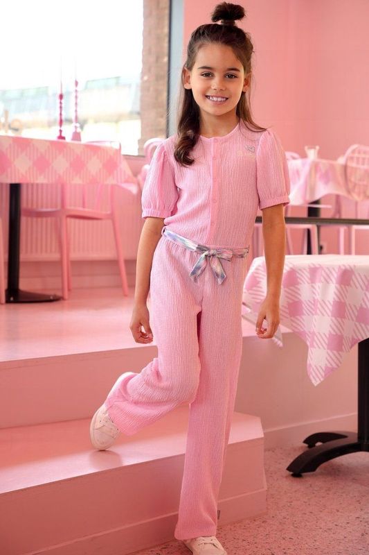 Jumpsuit - Roze - Gerecycled Polyester - Knoopjessluiting