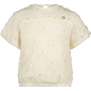 Le Chic - Zomer Top - Off Wit - Tule Bloemen