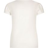 Le Chic Zomer t-shirt meisjes Off wit - parels bloemen - Nommy