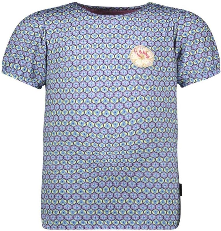 B.Nosy - Tilda - T-shirt - Blauw - Lila - Polyester - Elastaan