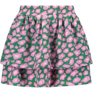 B.Nosy - Ruth - Zomer Rok - Groen/Roze AOP - 2-laags