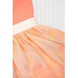 B.Nosy - Midi Jurk - Zalmroze - Polyester - Ronde Hals Korte Mouwen