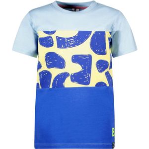 B.Nosy - T-shirt - Colorblock - Geborduurd - Biologisch Katoen