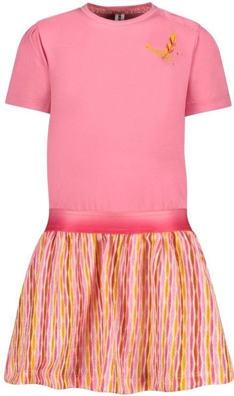 B.Nosy - Dorsi - Jurk - Kleurrijke Print - Zachte Jersey - Gerecycled Polyester