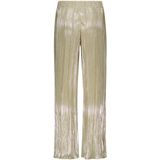 Palomi - Wijdvallende Broek - Goud - Plisse Stof