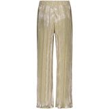 Palomi - Wijdvallende Broek - Goud - Plisse Stof