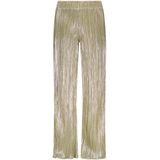 Palomi - Wijdvallende Broek - Goud - Plisse Stof