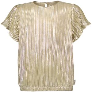 B.Nosy - Brynn - Zomer Top - Goud - Metallic - Plissee