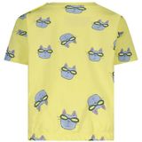 The New Chapter - T-shirt - Geel-Blauw - Katoen-Elastaan