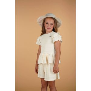 Le Chic - Peplum Top - Polyester - Ronde Hals - Kapmouwtjes