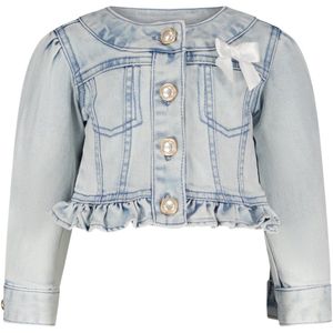 Le Chic - ANYK - Spijkerjas - Classic Light Denim - Ronde Hals - Knoopsluiting