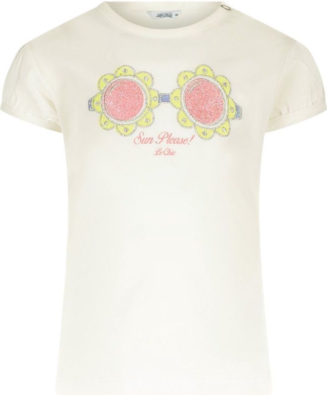 T-shirt - Zomerse Print - Biologisch Katoen - Met Parels