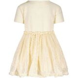 Le Chic - Korte Jurk - Ecru - Polyester en Elastaan - Ronde Hals