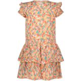 B.Nosy - Midi Jurk - Oranje/Multicolor - Polyester/Elastaan
