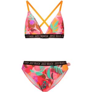 Just Beach triangel bikini Bali roze/oranje/turquoise