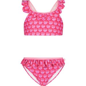 Just Beach - J501-5019 - Meisjes Bikini - Roze - Hartjesprint