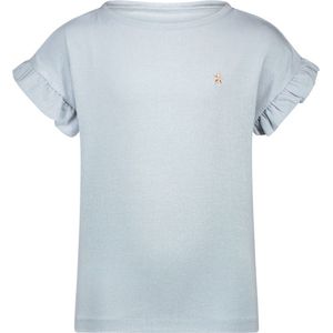 Emma - T-shirt - Glitter - Ruffle Mouwen - Wit - Katoen