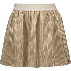 Flo - Sara - Plooirok - Goud - Metallic Plissé - Gestreepte Band