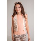 Like Flo - T-shirt - Perzikkleur - Meisjes - Ronde Hals - Kapmouwtjes