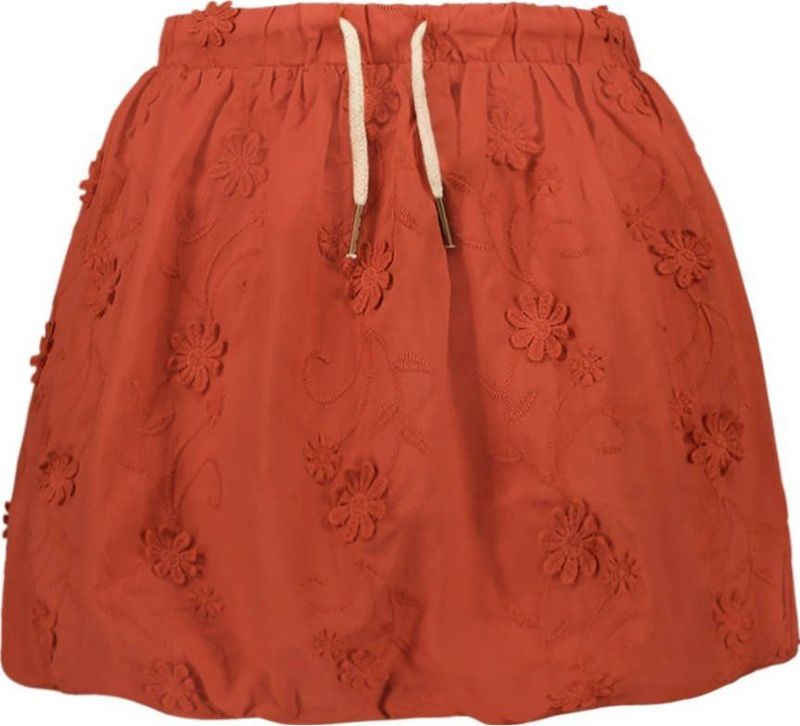 Like Flo - A-lijnrok - Rood - Katoen - Met 3D Applicaties