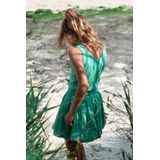 Like Flo - Stacey - A-lijnrok - Groen - Elastische Tailleband - 3D Applicatie