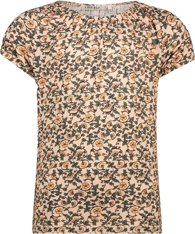 Like Flo - T-shirt - Perzik en Groen - Korte Mouwen
