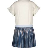 Like Flo - F502-5809 - Jurk - Meisjes - Metallic Plisse - Maat 116