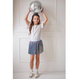 Like Flo - F502-5809 - Jurk - Meisjes - Metallic Plisse - Maat 116